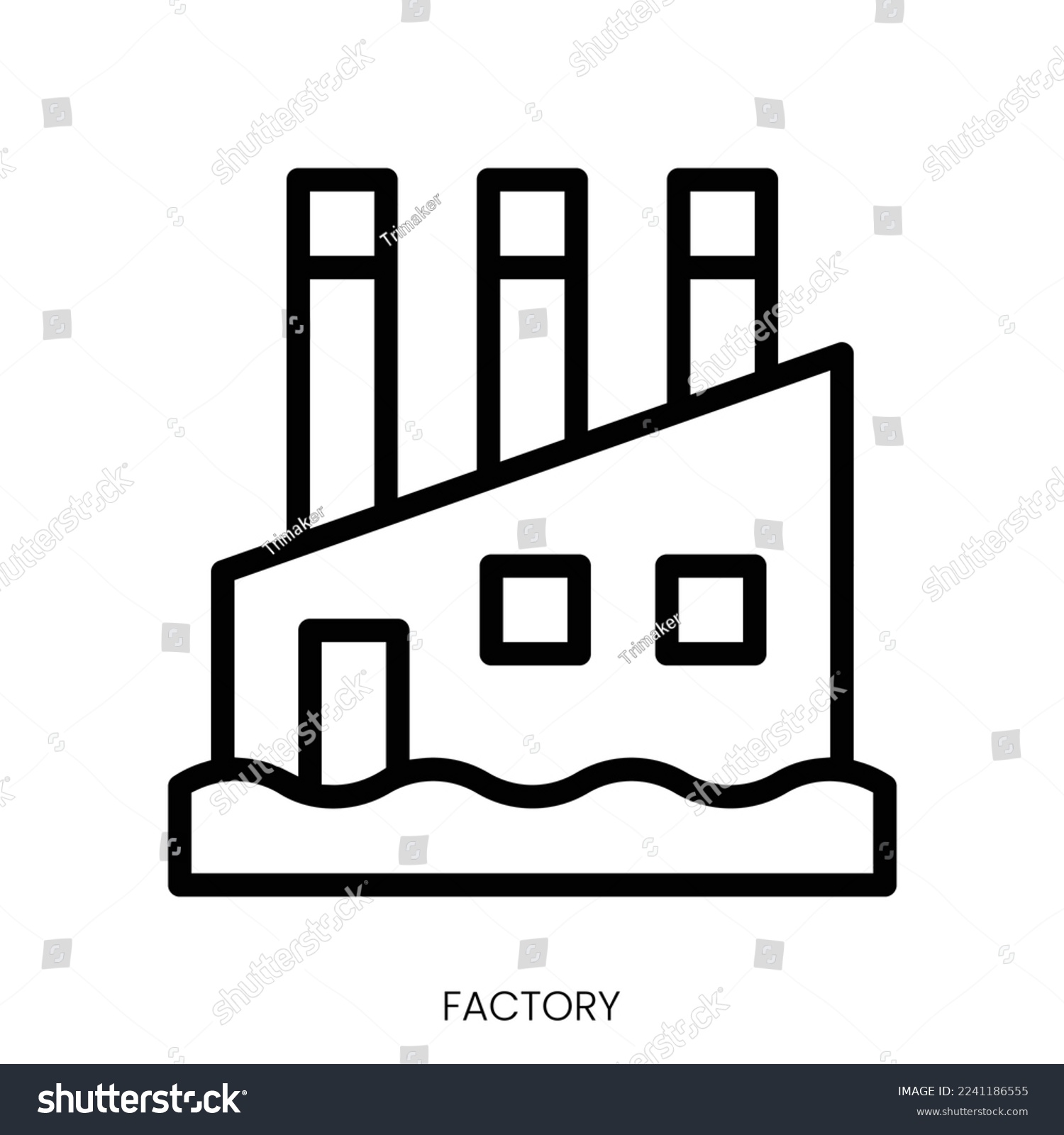 factory icon line art