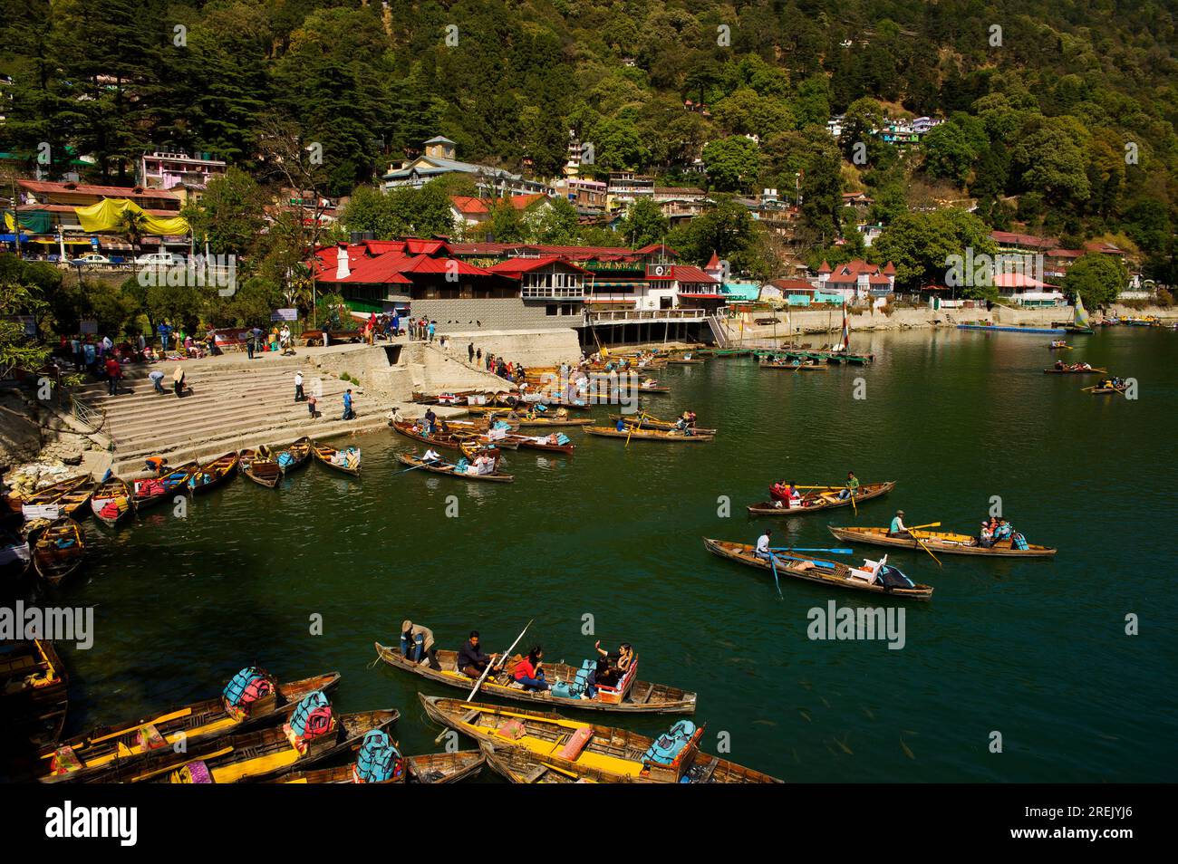 Nainital lake hill station Uttarakhand boats tourists