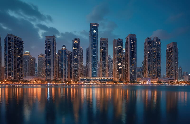 Abu Dhabi or Dubai skyline architecture business district