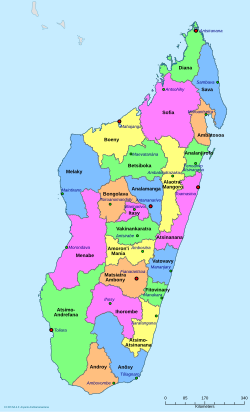Madagascar Regions Map