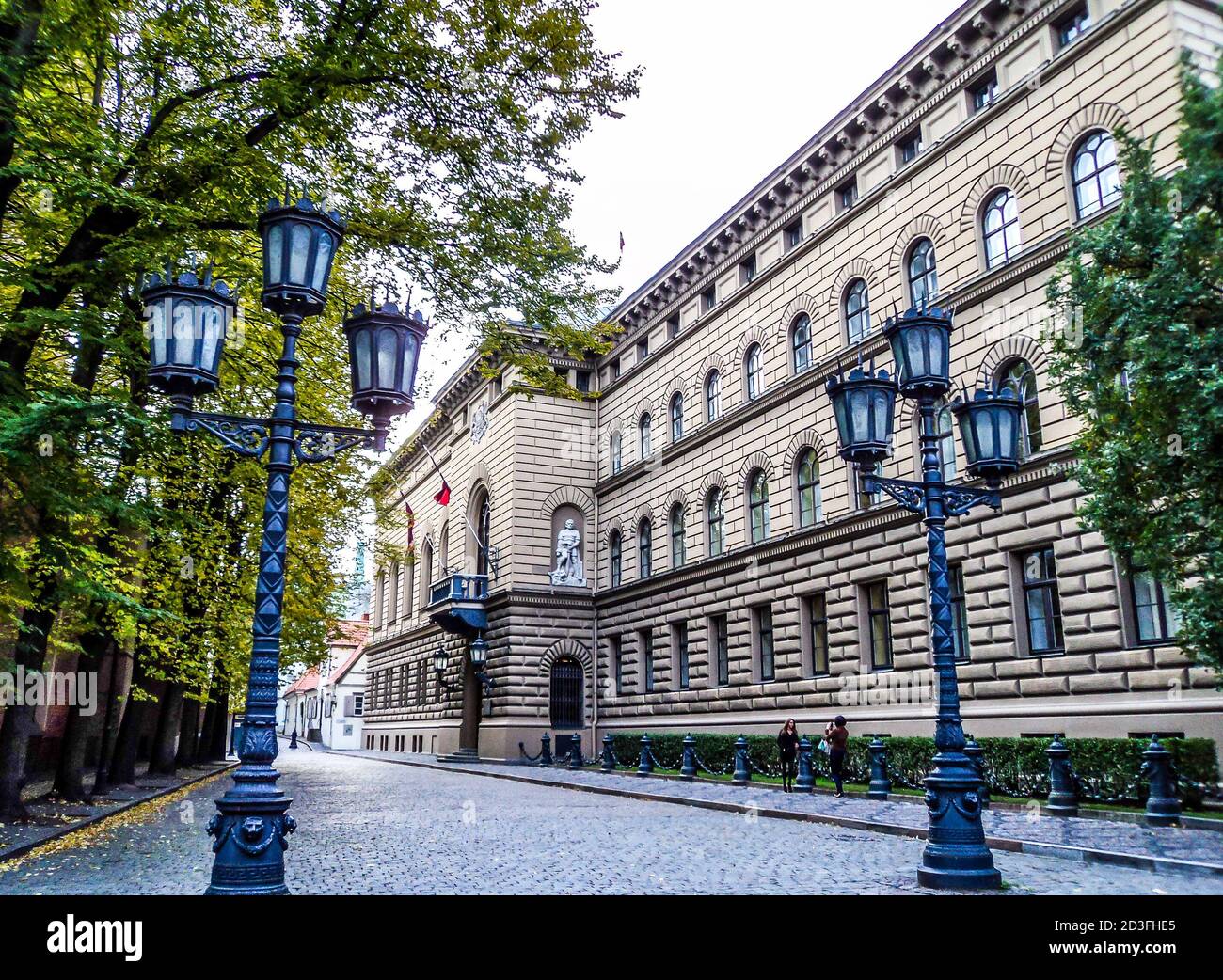 Saeimas nams Rīgā, Latvia Parliament building exterior sunny day