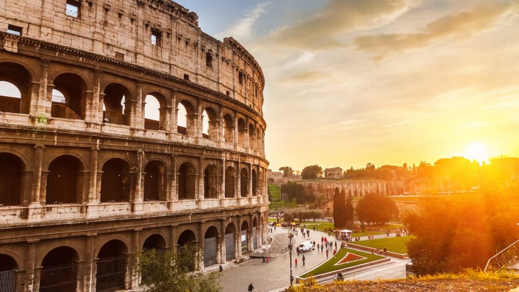 Colosseum at dusk