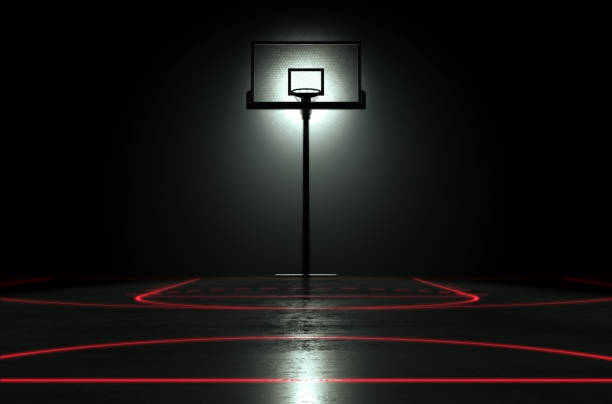 Dark Basketball Court