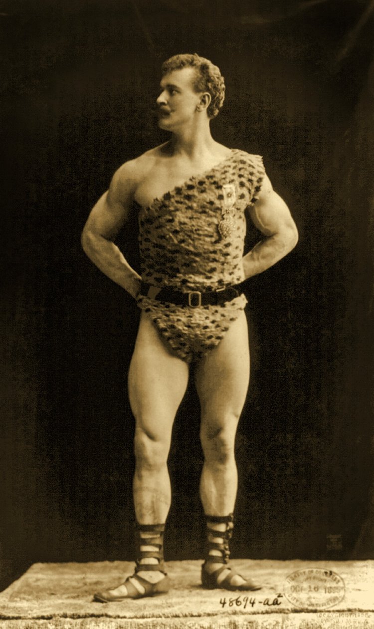 Eugen Sandow vintage full body pose 1890s