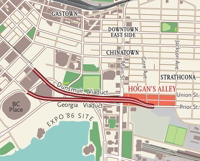 Map of Hogan's Alley