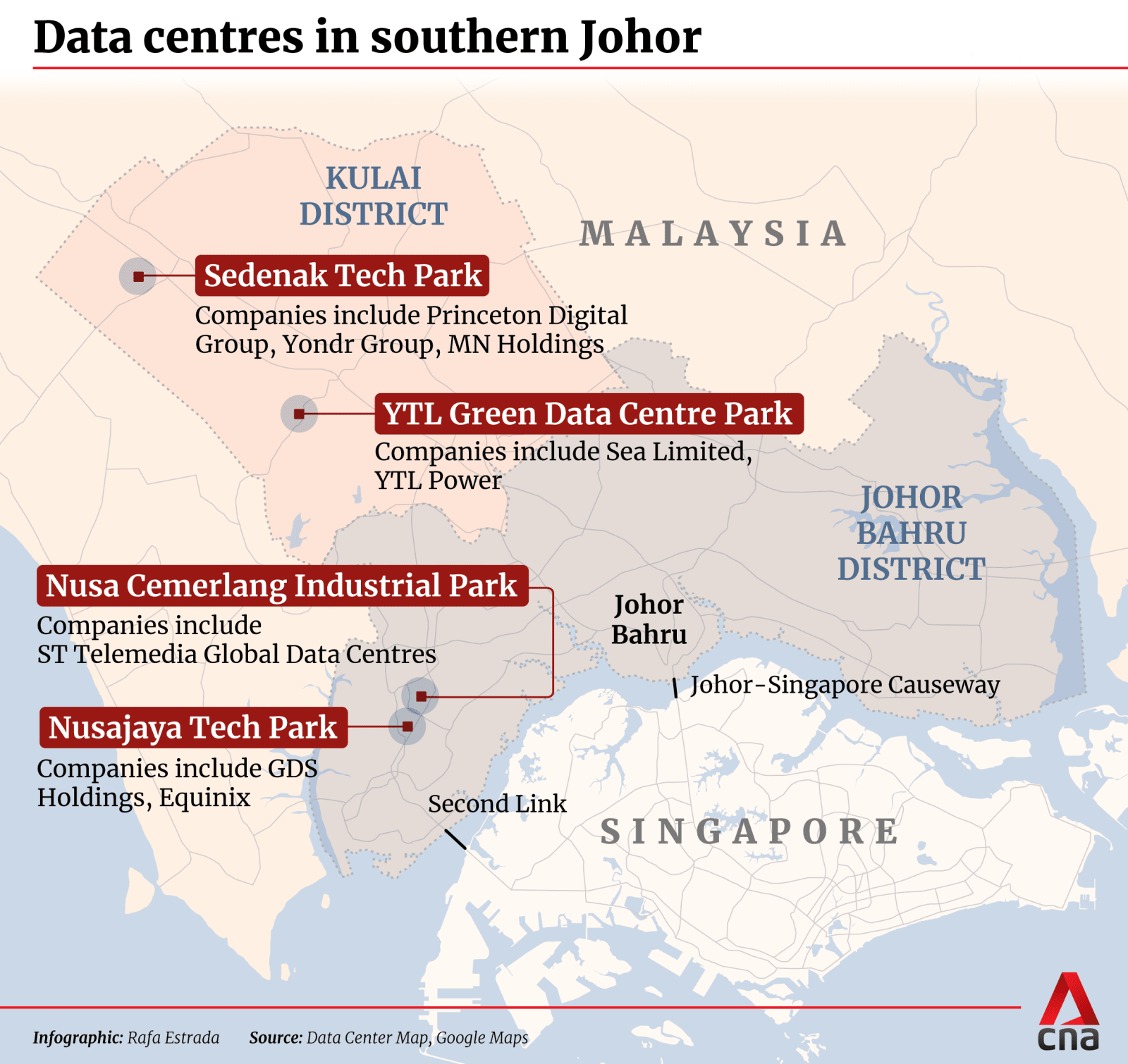 search for Singapore Johor Batam data center map